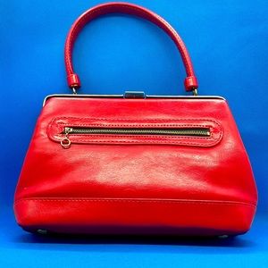 Vintage JR USA satchel red leatherette